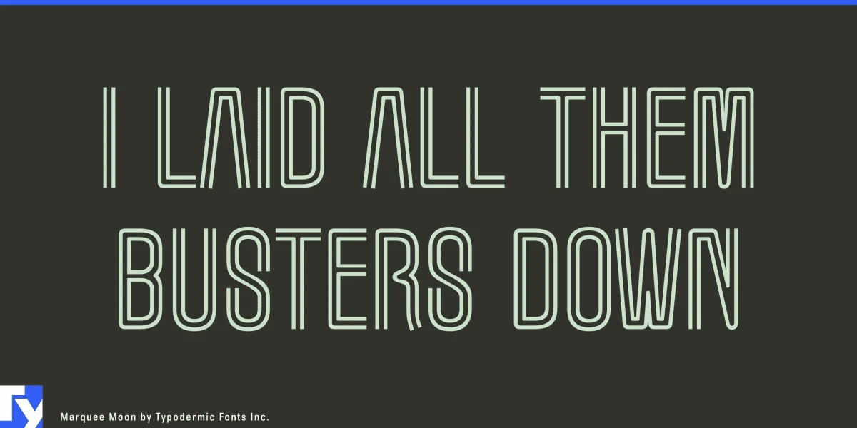 Marquee Moon Font preview 5