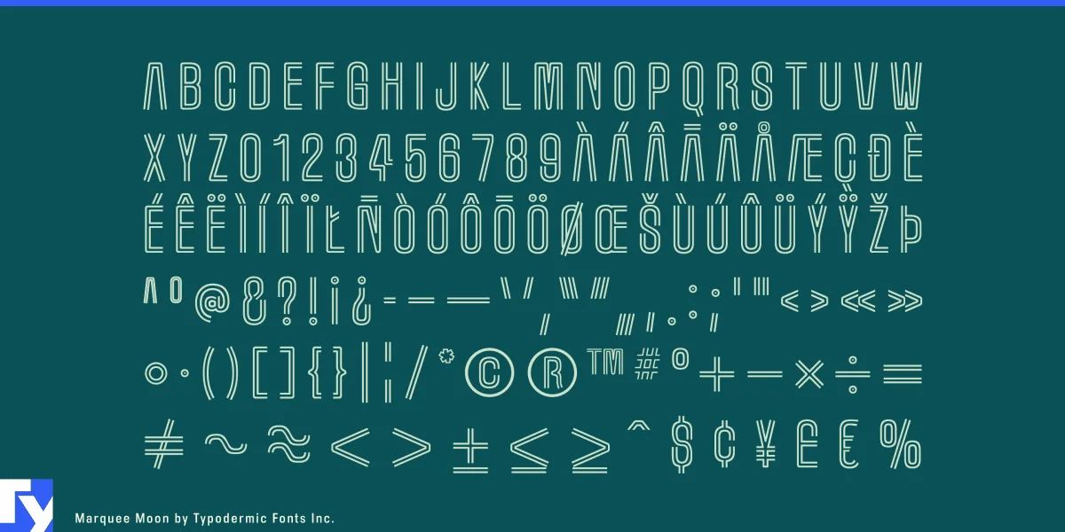 Marquee Moon Font preview 6