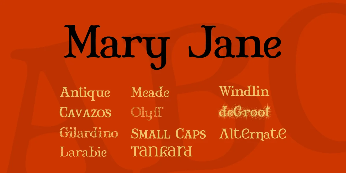 Mary Jane Font Family