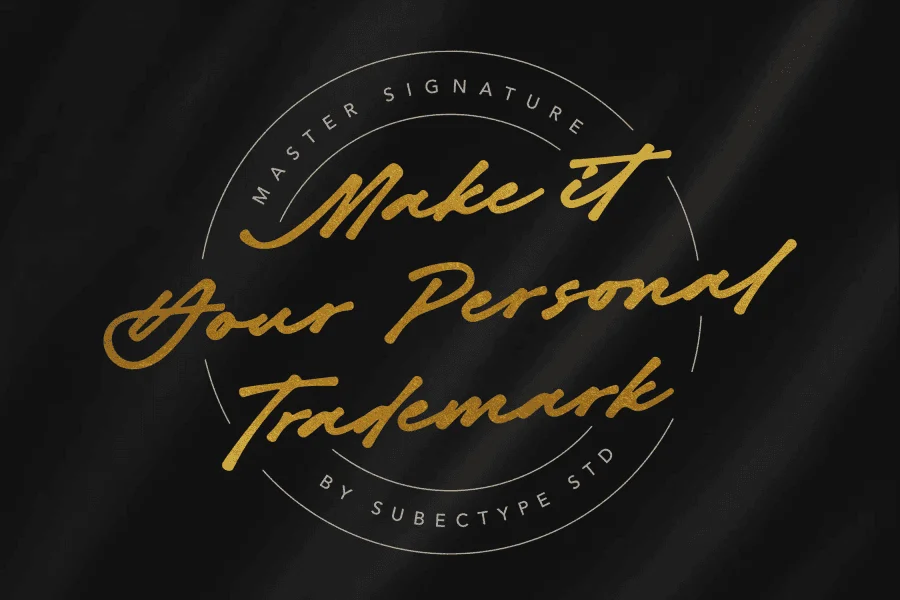 Master Signature Font preview 2