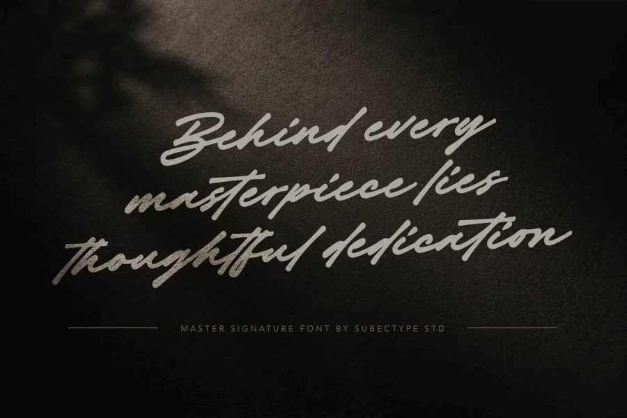 Master Signature Font preview 8