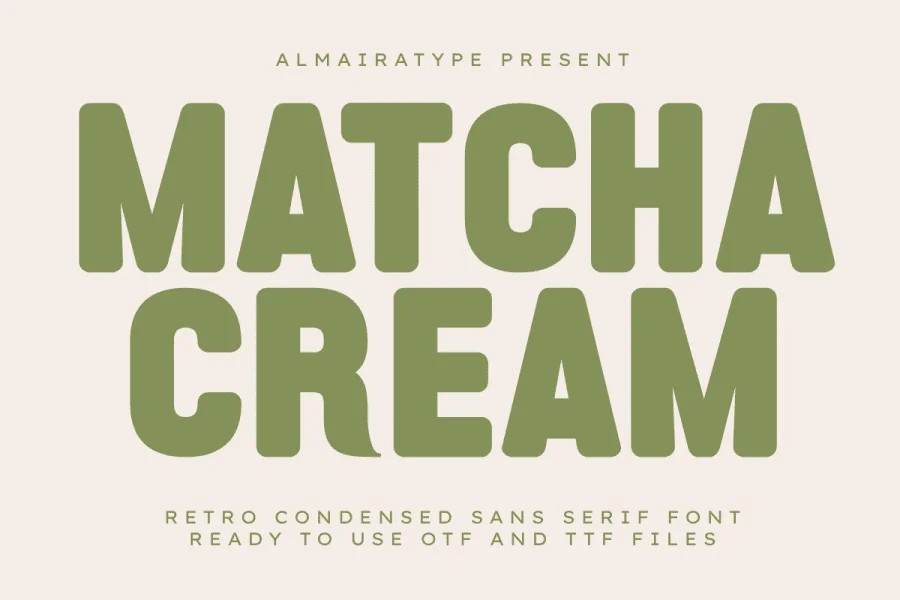 Matcha Cream Font