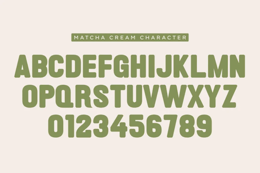 Matcha Cream Font preview 2