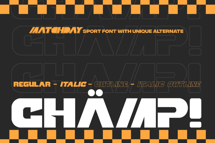 Matchday DEMO Font preview 12