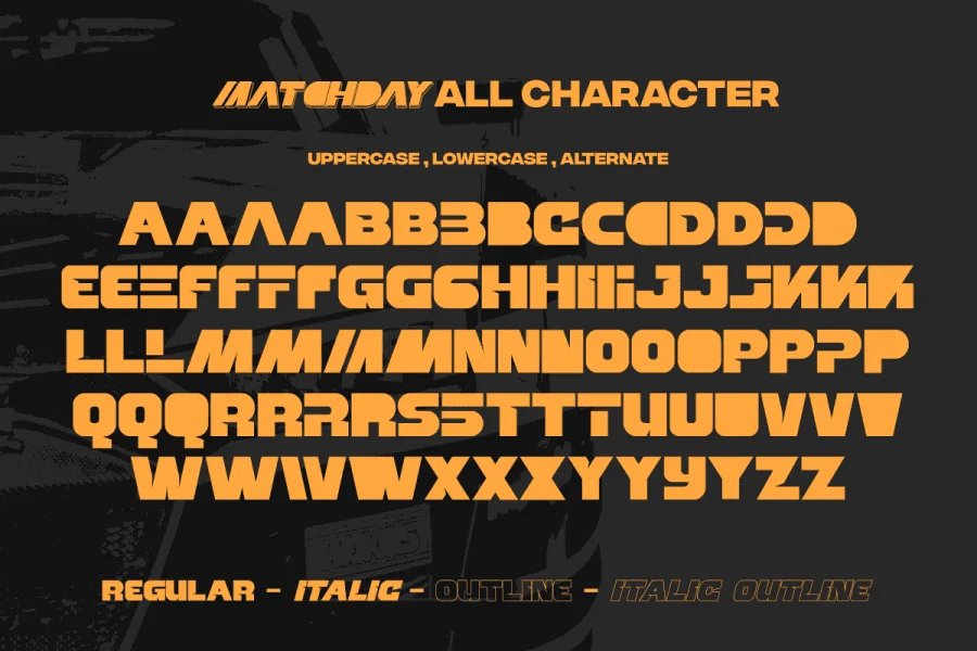 Matchday DEMO Font preview 9