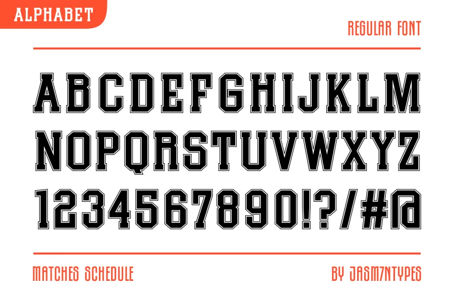 Matches Schedule Font Family preview 4