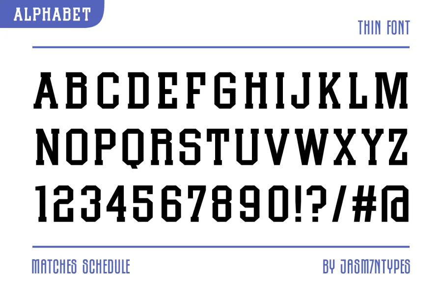Matches Schedule Font Family preview 5