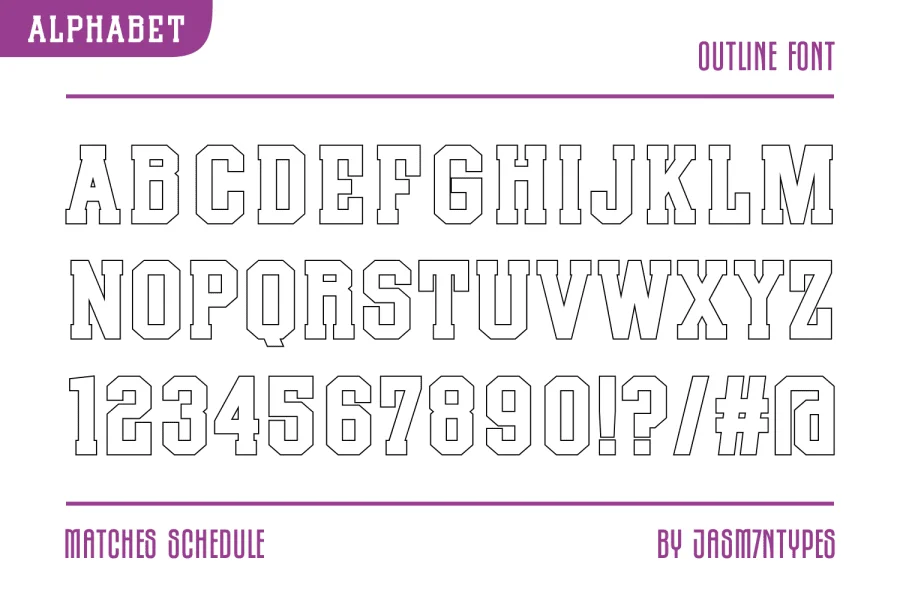 Matches Schedule Font Family preview 6