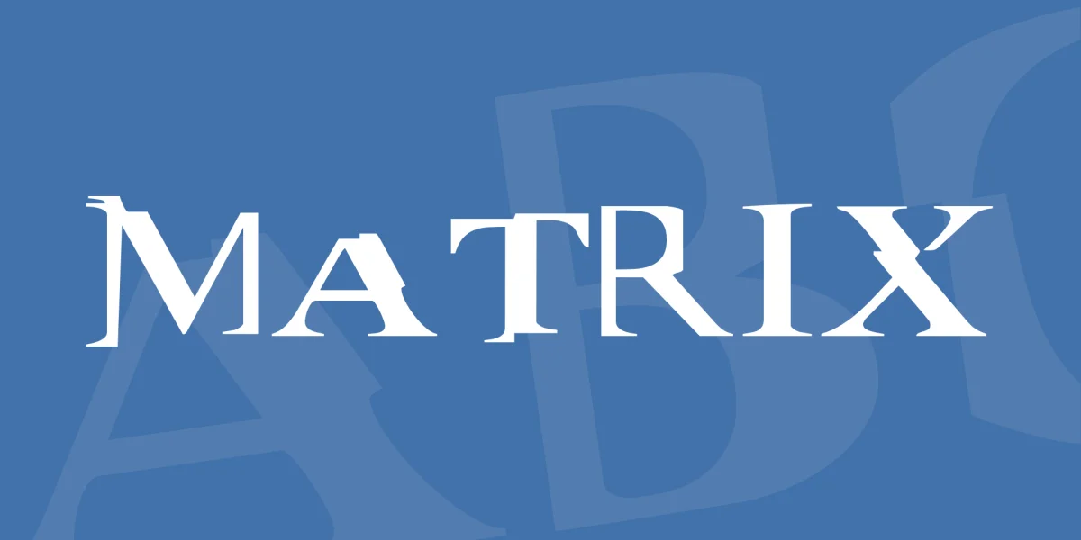 Matrix Font