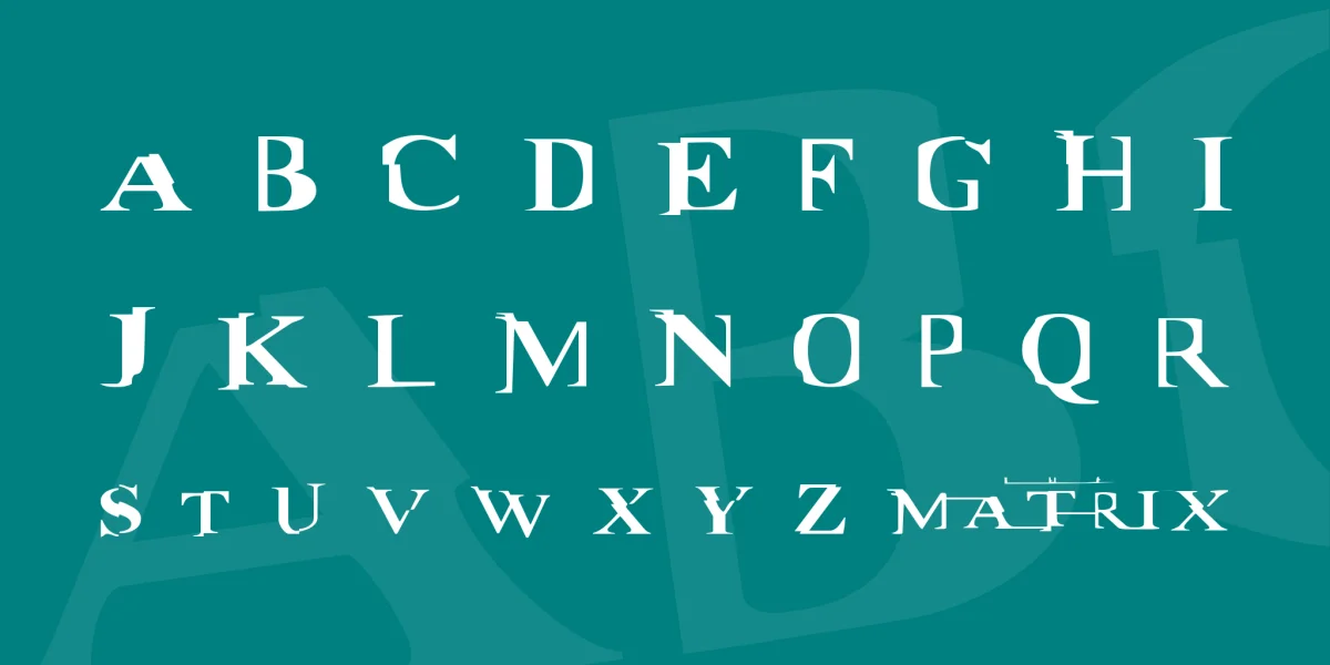 Matrix Font preview 2