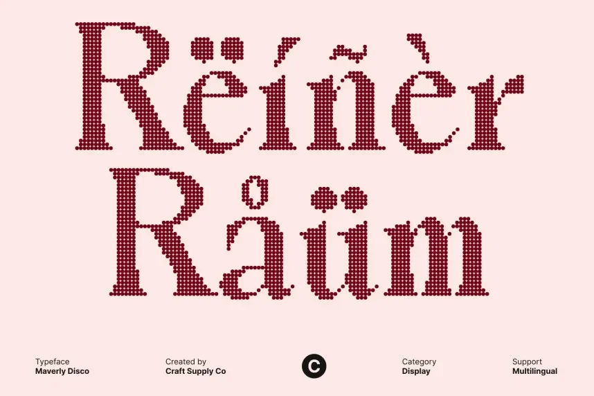 Maverly Disco Font preview 5