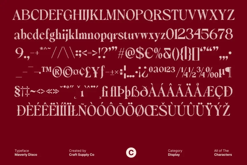 Maverly Disco Font preview 6