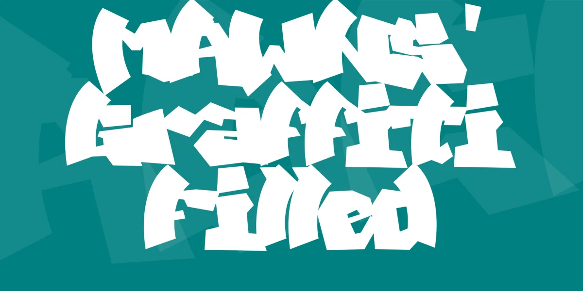 MAWNS' Graffiti Filled Font preview 2