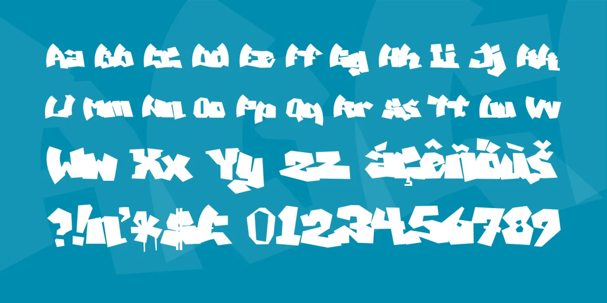 MAWNS' Graffiti Filled Font preview 3