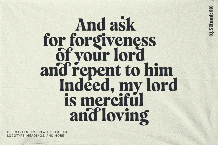 Mazaeni Trial Font Family preview 14