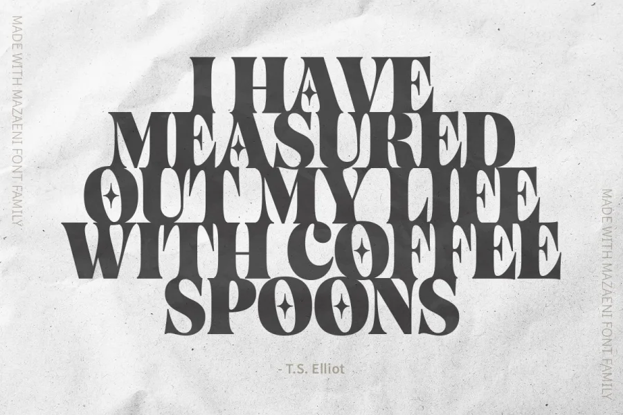 Mazaeni Trial Font Family preview 3