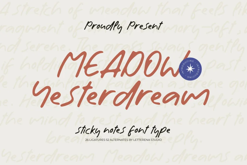Meadow Yesterdream Font
