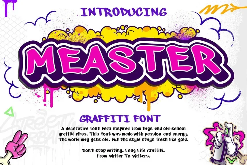 Measter Graffiti Font preview 2