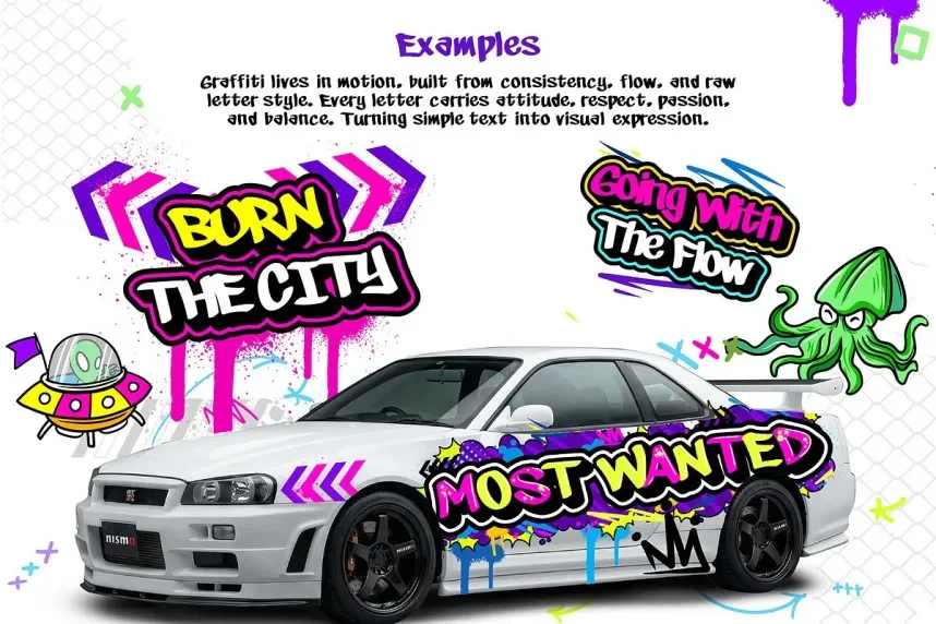 Measter Graffiti Font preview 4