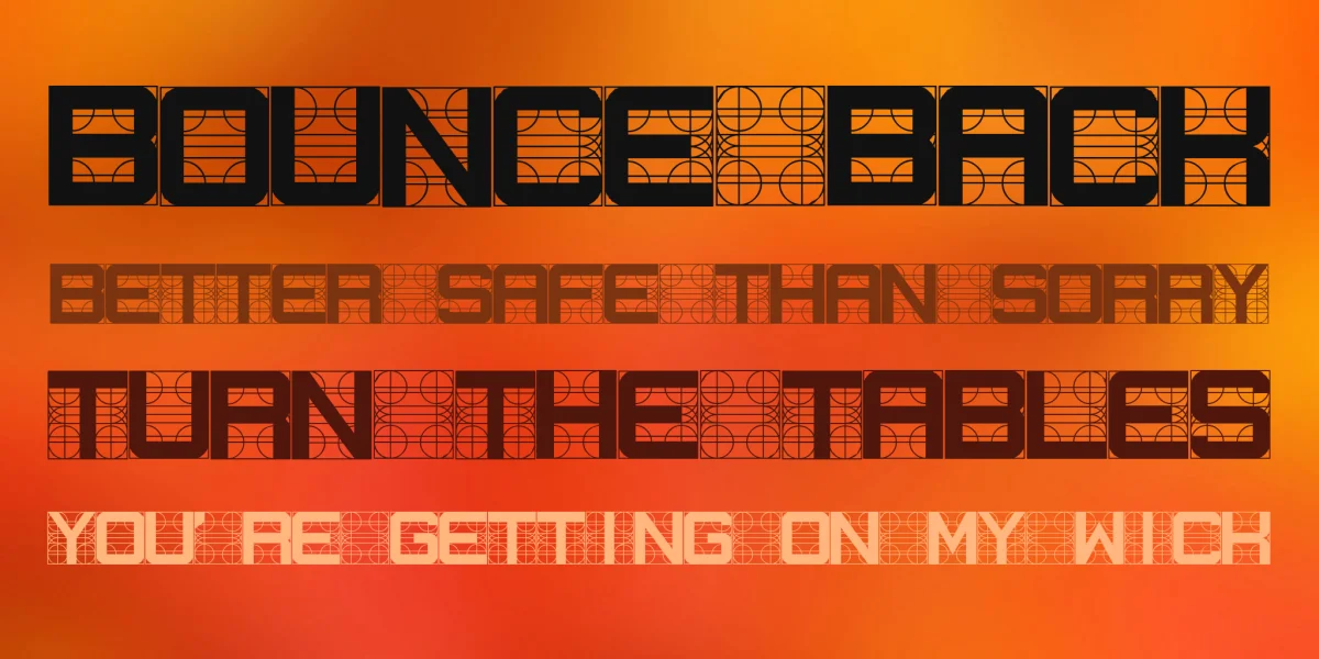 Measurements Font preview 2