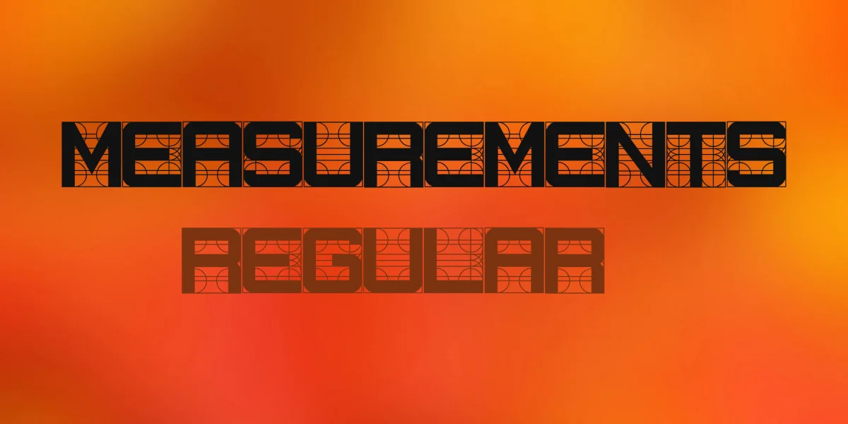 Measurements Font preview 5
