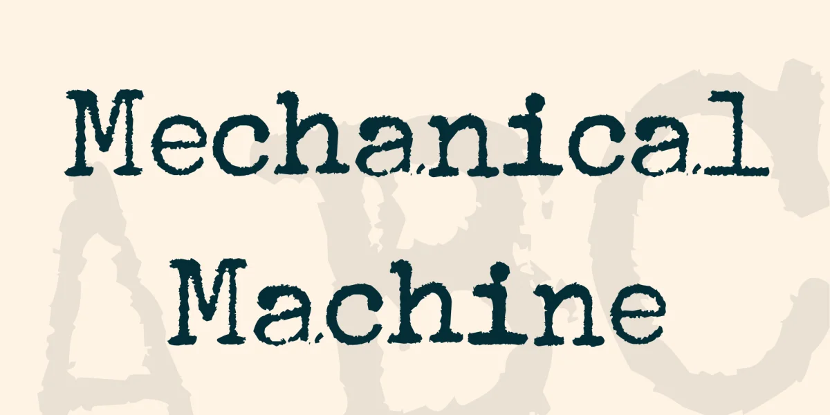 Mechanical Machine Font