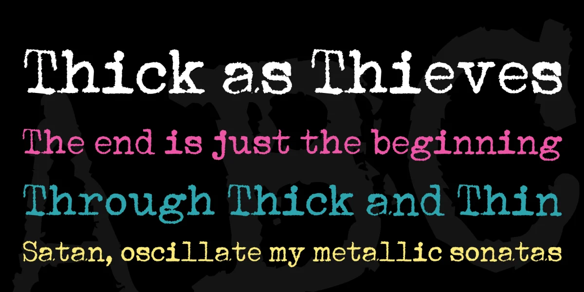 Mechanical Machine Font preview 3