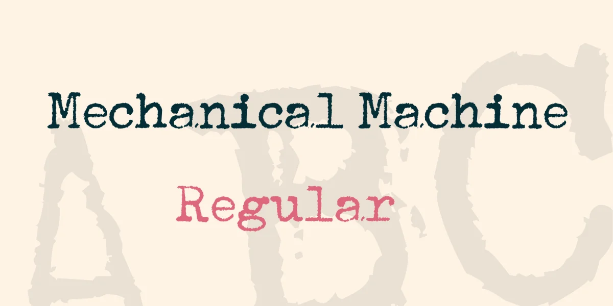 Mechanical Machine Font preview 7