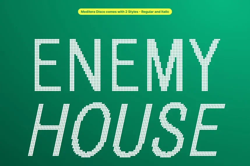 Meditera Disco Font preview 4