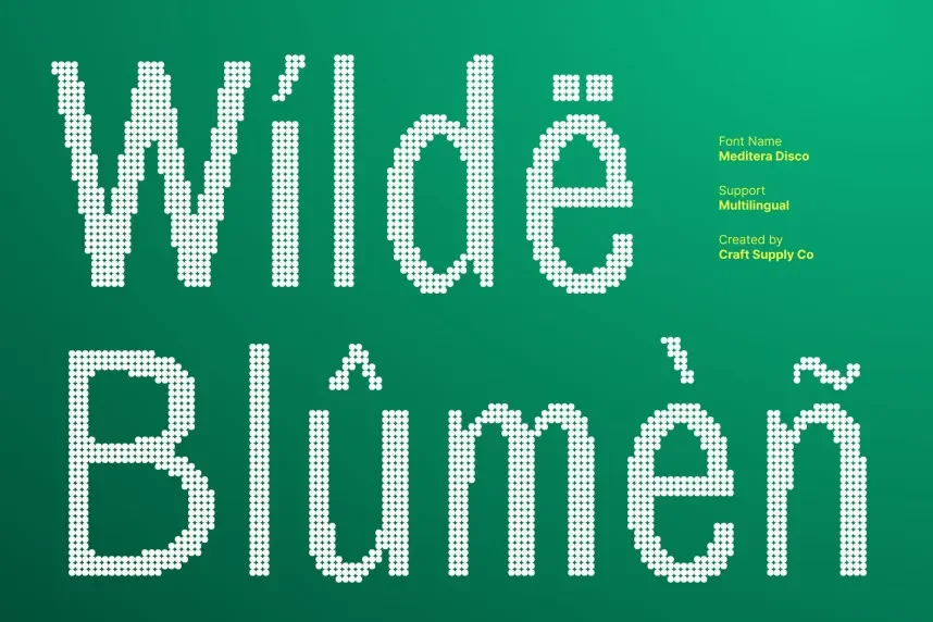 Meditera Disco Font preview 5