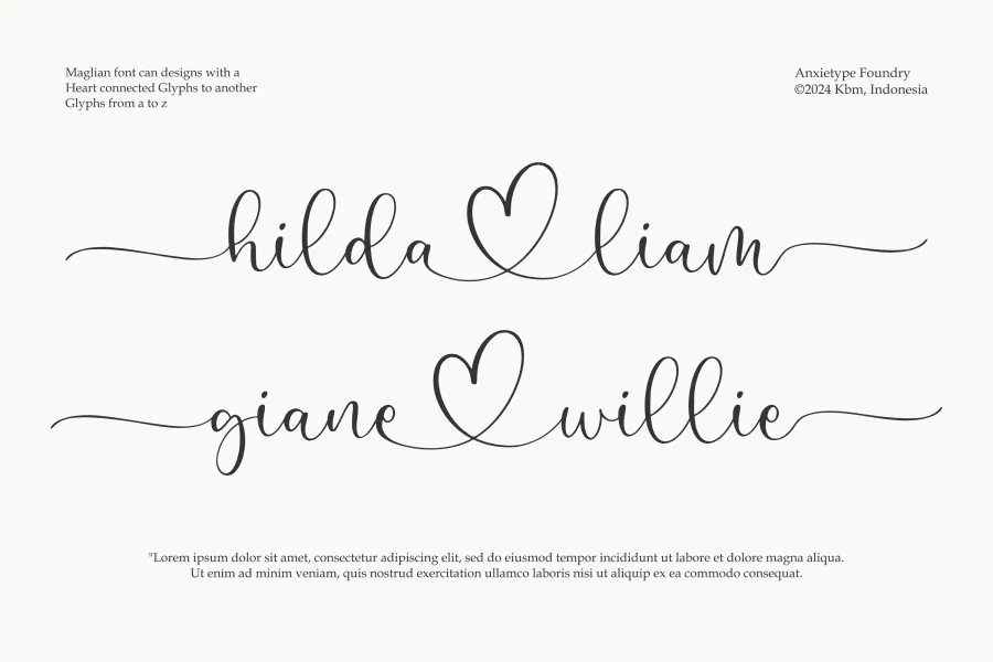 Megalin Font preview 4