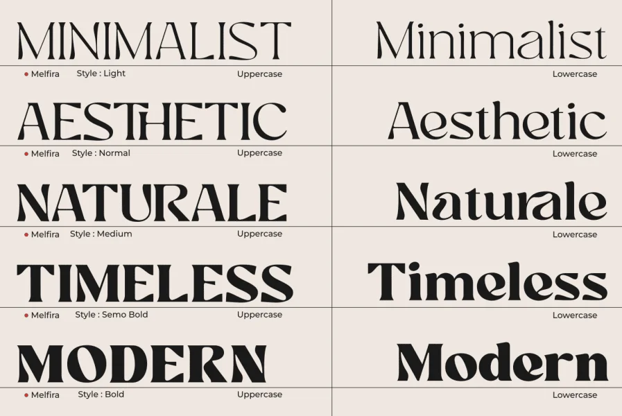 Melfira Font preview 2