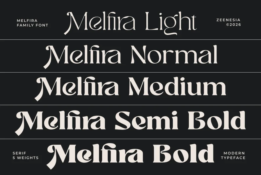 Melfira Font preview 4
