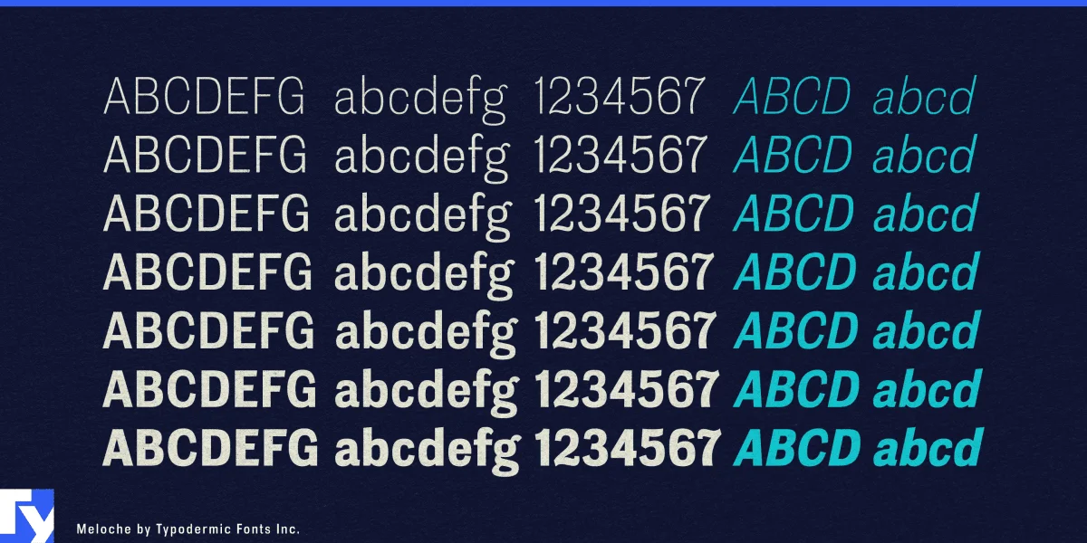 Meloche Font preview 2