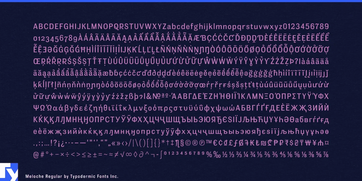 Meloche Font preview 7