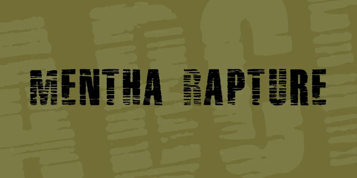 Mentha Rapture Font preview 4