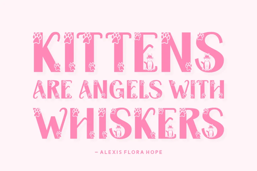 Meowy Kitties Font preview 2