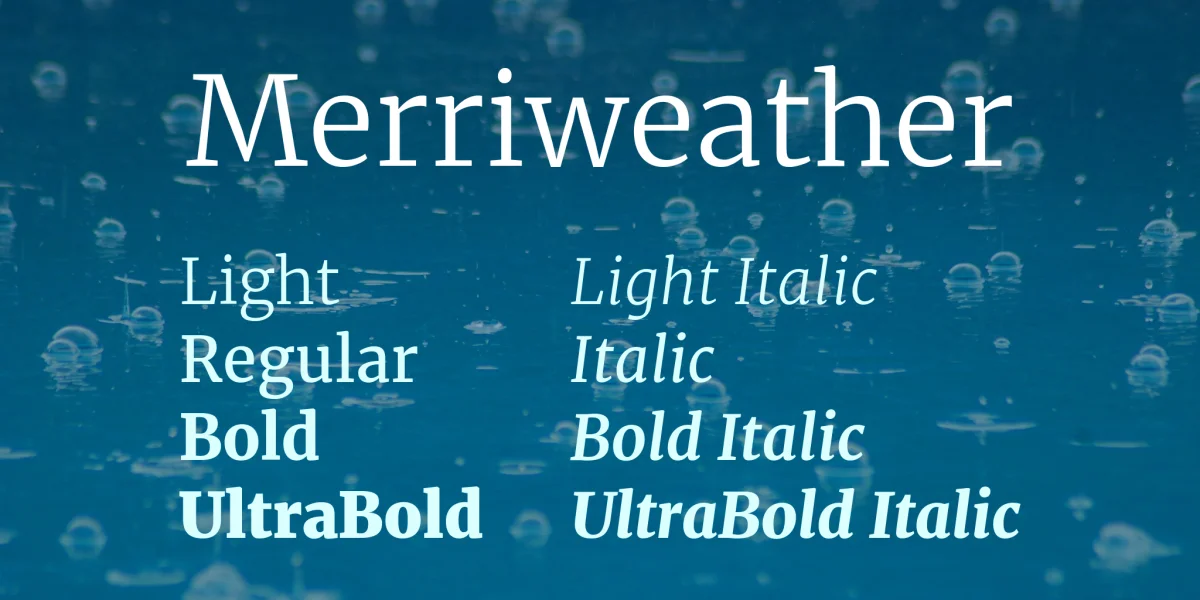 Merriweather Font Family
