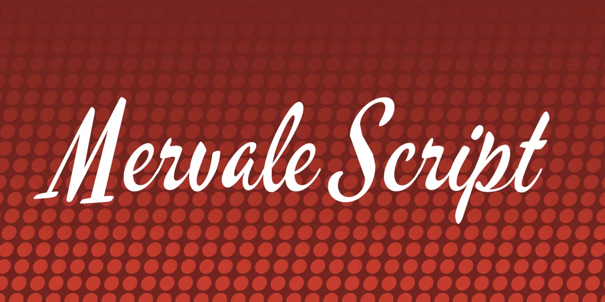 Mervale Script Font preview 2