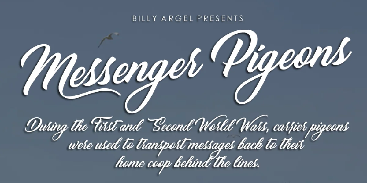 Messenger Pigeons Personal Use Font