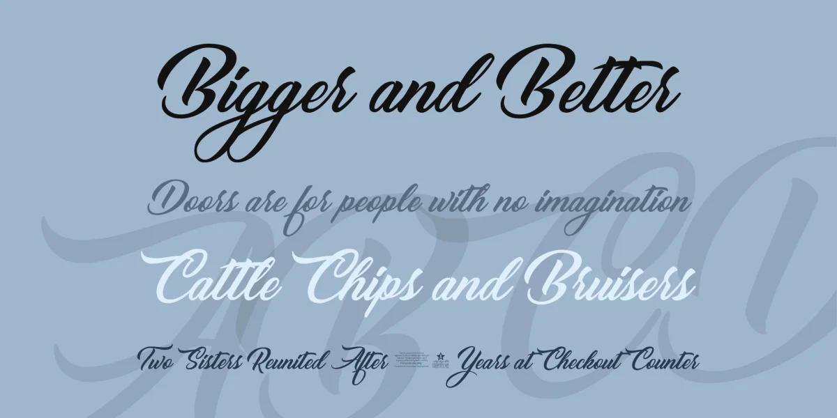 Messenger Pigeons Personal Use Font preview 2