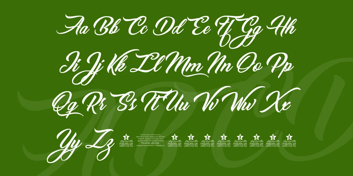 Messenger Pigeons Personal Use Font preview 4