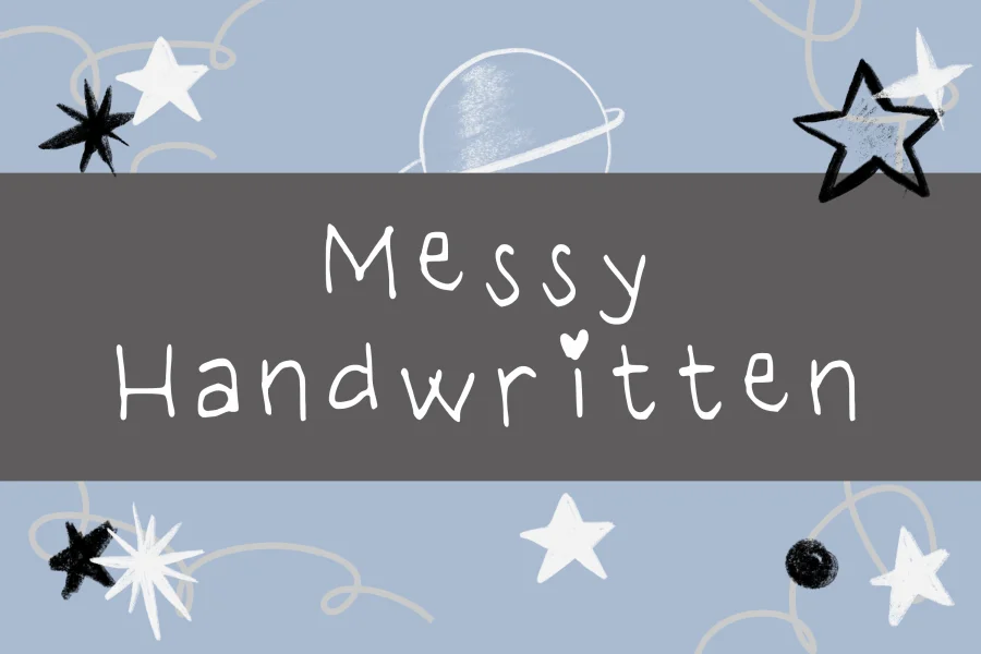 Messy Handwritten Font