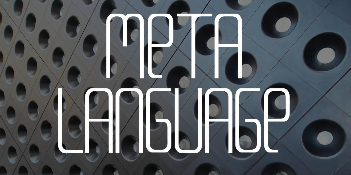 Meta Language Font