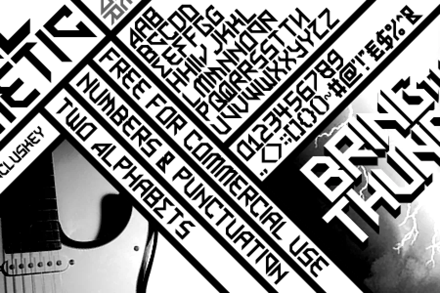 Metal Arhythmetic Font