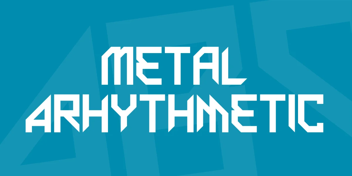 Metal Arhythmetic Font preview 2