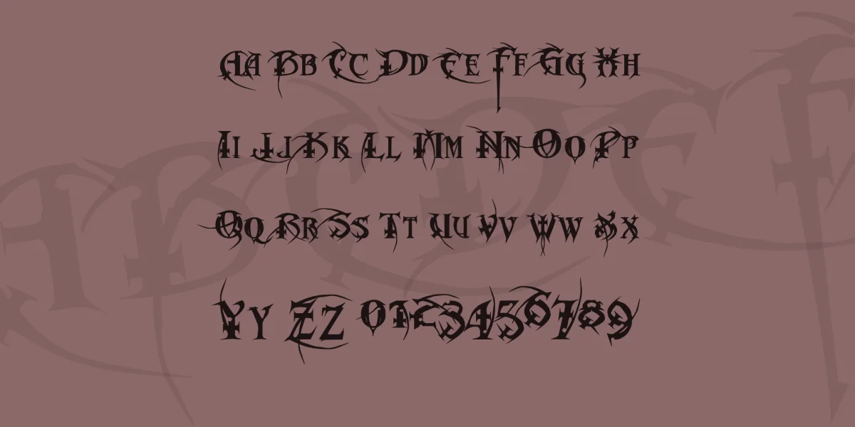 Metal Macabre Font preview 2