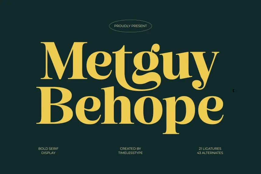 Metguy Behope Font preview 2