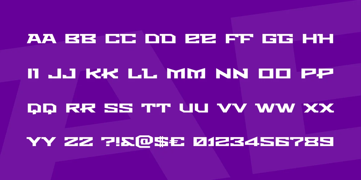 Metro Font preview 3