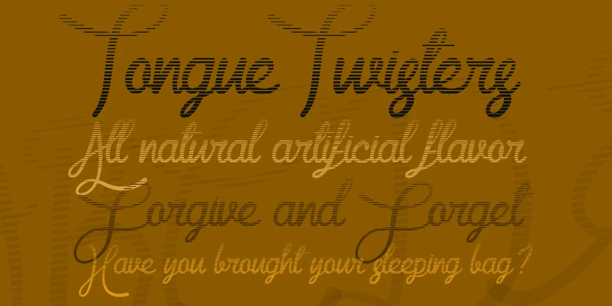 Gradient Goddess Font preview 2